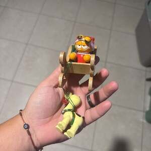 Vintage Garfield Christmas Sleigh Ornament with Odie